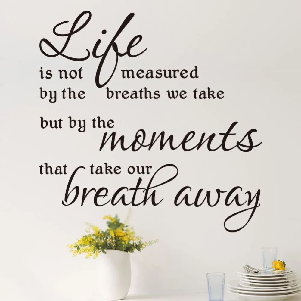 2016"Lift Is Not Measured By The Breaths" Quote Wall Stickers Waterproof Removable Wall Decor
2016"Lift Is Not Measured By The Breaths" Quote Wall Stickers Waterproof Removable Wall Decor