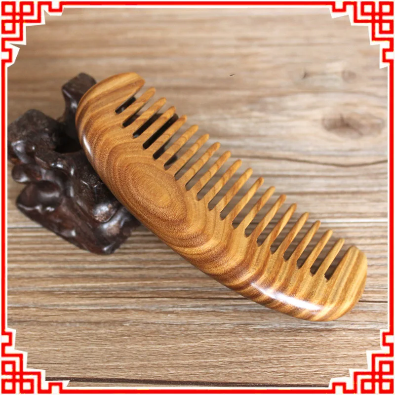 Lady Combs Massage Head Wood Comb Natural Whole Wood Green Sandalwood Comb Half Moon Fine Teeth, Middle Teeth For Mother Gifts
Lady Combs Massage Head Wood Comb Natural Whole Wood Green Sandalwood Comb Half Moon Fine Teeth, Middle Teeth For Mother Gifts