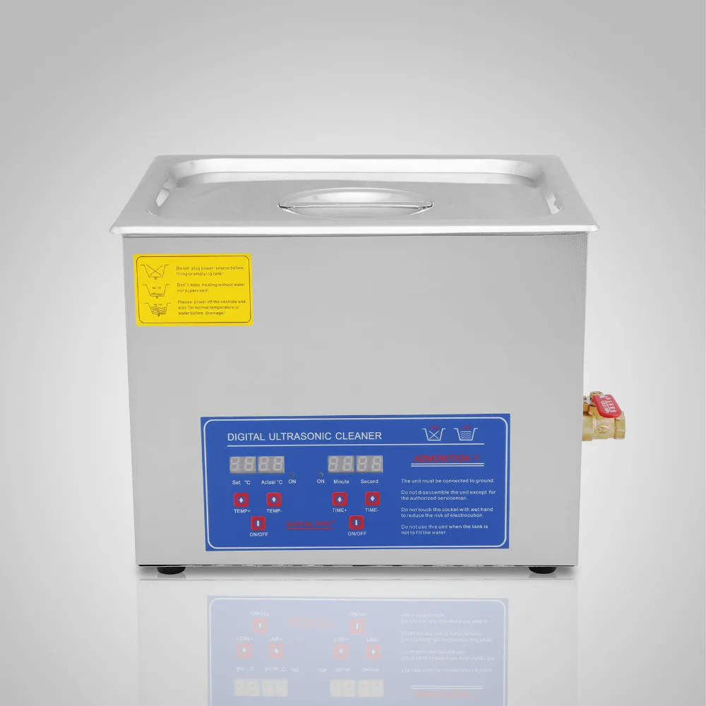 15 L ULTRASONIC CLEANER 760 W DIGITAL BRUSHED CLEANING TANK FOR PERSONAL USE FIRST CLASS
15 L ULTRASONIC CLEANER 760 W DIGITAL BRUSHED CLEANING TANK FOR PERSONAL USE FIRST CLASS