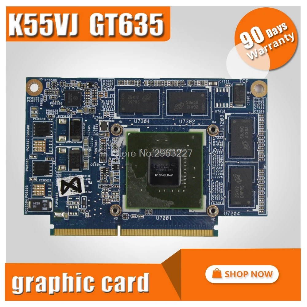 Видеокарта для For Asus Graphic Card K55VJ K55VM GeForce GT 635M N13P-GLR-A1 2GB
Видеокарта для For Asus Graphic Card K55VJ K55VM GeForce GT 635M N13P-GLR-A1 2GB