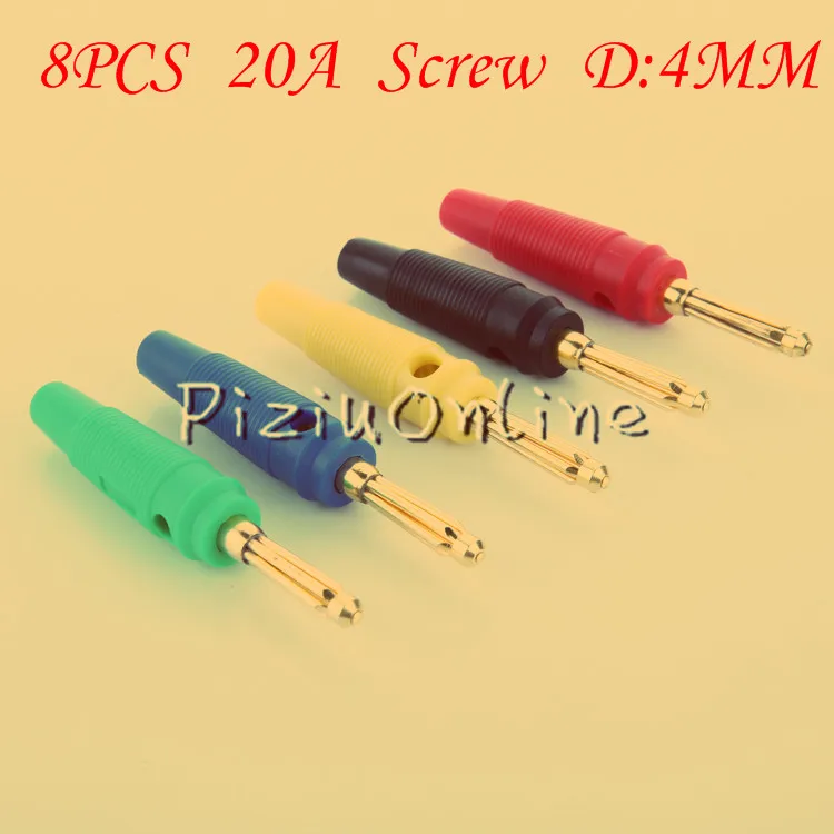8PCS YT182 4mm Gold-plated copper Banana Plug Audio Speaker Amplifier Cable Wire Power Screw Jack Connector Adapter
8PCS YT182 4mm Gold-plated copper Banana Plug Audio Speaker Amplifier Cable Wire Power Screw Jack Connector Adapter