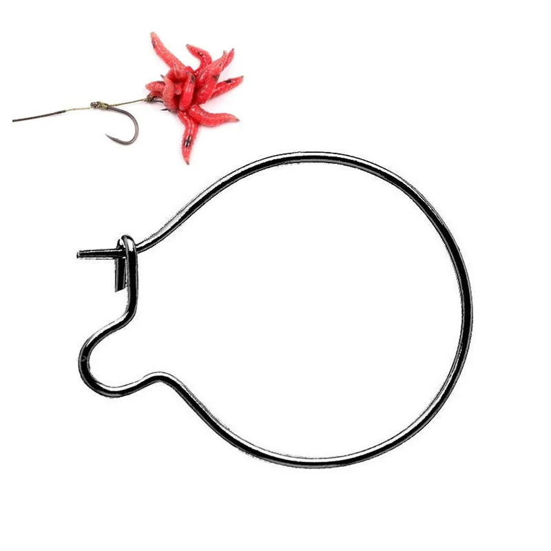 Spring metal hanging buckle pin for hanging Fishing bait on it and hang it on your hook
Spring metal hanging buckle pin for hanging Fishing bait on it and hang it on your hook