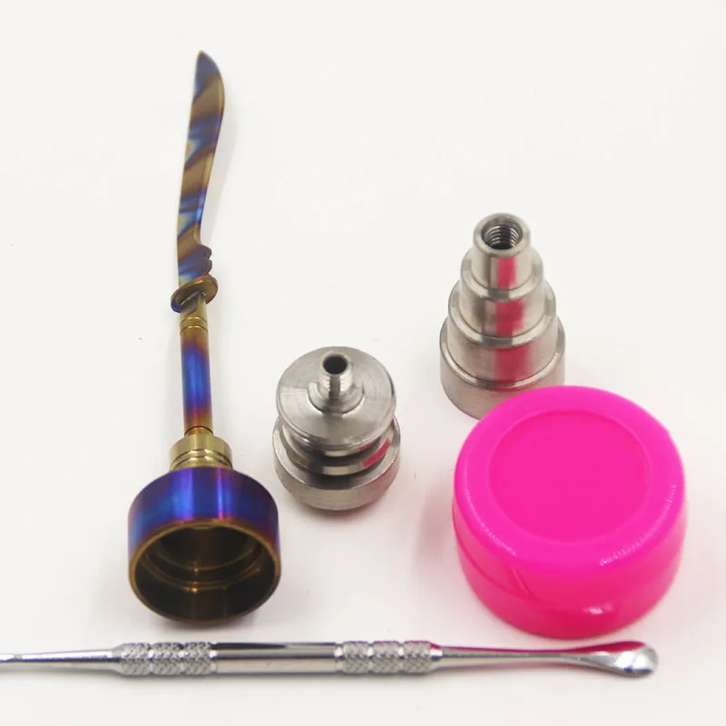 10mm&14mm&18mm 6IN1 GR2 titanium nail carb cap with sword on top and 1 angled hole fit all bowl Dabber for Christmas gift
10mm&14mm&18mm 6IN1 GR2 titanium nail carb cap with sword on top and 1 angled hole fit all bowl Dabber for Christmas gift