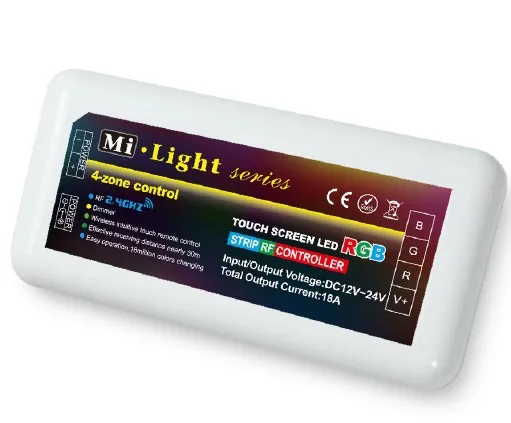 4-зонный LED rgb-приемник 2,4 ГГц, используется с сенсорным пультом дистанционного управления 2,4 ГГц, поддержка Wi-Fi управления, 4, Выход A * 3 канала
4-зонный LED rgb-приемник 2,4 ГГц, используется с сенсорным пультом дистанционного управления 2,4 ГГц, поддержка Wi-Fi управления, 4, Выход A * 3 канала