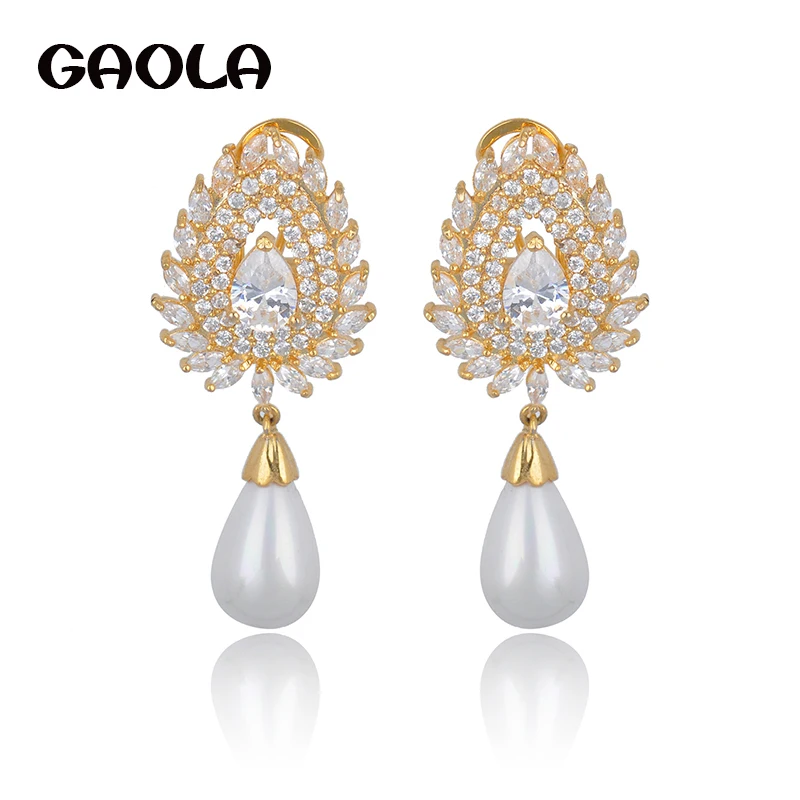 GAOLA Fashion Cubic Zircoina White Gold Color Imitation Pearls Dangle Earrings boucle d'oreille femme 2019 GLE2350
GAOLA Fashion Cubic Zircoina White Gold Color Imitation Pearls Dangle Earrings boucle d'oreille femme 2019 GLE2350