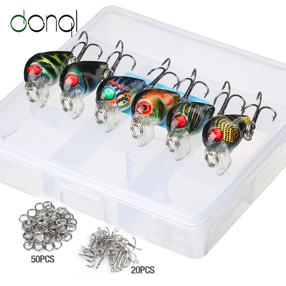 DONQL 6 шт./компл., нарисованные мини-приманки Crazy Crankbait, гольян, 1,8 г 2,8 см, цветной воблер, набор рыболовных приманок с тройным крючком
DONQL 6 шт./компл., нарисованные мини-приманки Crazy Crankbait, гольян, 1,8 г 2,8 см, цветной воблер, набор рыболовных приманок с тройным крючком