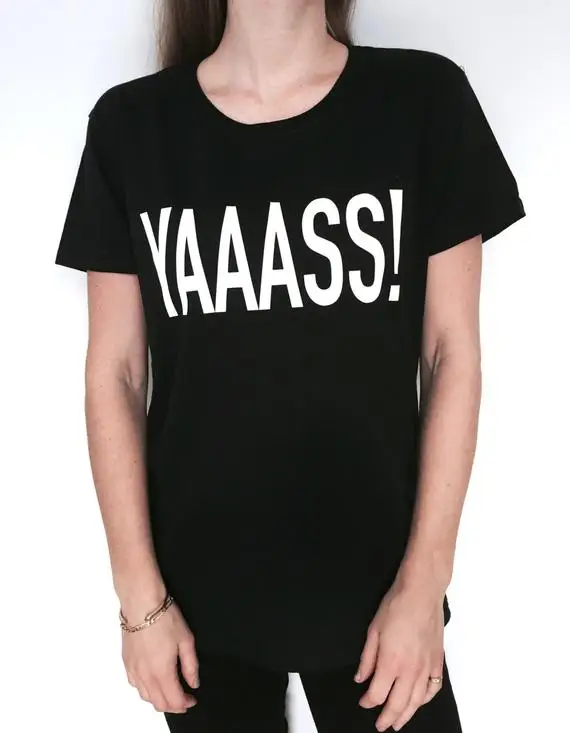 Sugarbaby Yaaass T shirt Black Fashion Funny Slogan Women Girls Sassy Cute T shirt Short Sleeve Tumblr Yaaass Tee Tumblr Tops
Sugarbaby Yaaass T shirt Black Fashion Funny Slogan Women Girls Sassy Cute T shirt Short Sleeve Tumblr Yaaass Tee Tumblr Tops