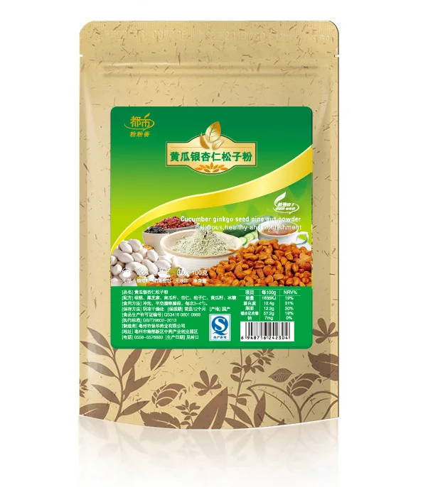 Pure Natural 100g Plant Cucumber & Ginkgo & Pine Nut Mixed Powder Meal Powder Face Film Materials
Pure Natural 100g Plant Cucumber & Ginkgo & Pine Nut Mixed Powder Meal Powder Face Film Materials