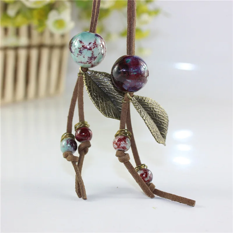 Brown Leather Necklace Leaves Charm Pendants Choker Ceramic Beads Stone Statement Chains Long Sweater Women Jewelry Accessories
Brown Leather Necklace Leaves Charm Pendants Choker Ceramic Beads Stone Statement Chains Long Sweater Women Jewelry Accessories