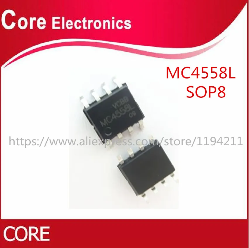 100 шт. рабочий усилитель MC4558L SOP8 MC4558 SOP 4558 8 новинка|Интегральные схемы| |