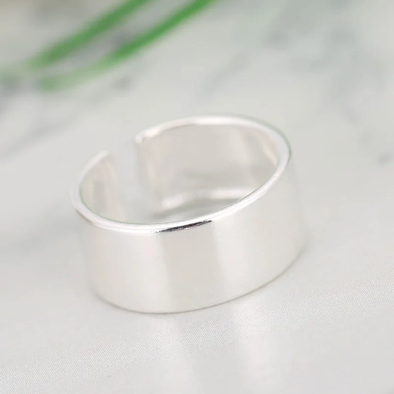 925 Sterling Silver Simple Width Open Rings For Women Flyleaf Creative Lady Fashion Jewelry
925 Sterling Silver Simple Width Open Rings For Women Flyleaf Creative Lady Fashion Jewelry