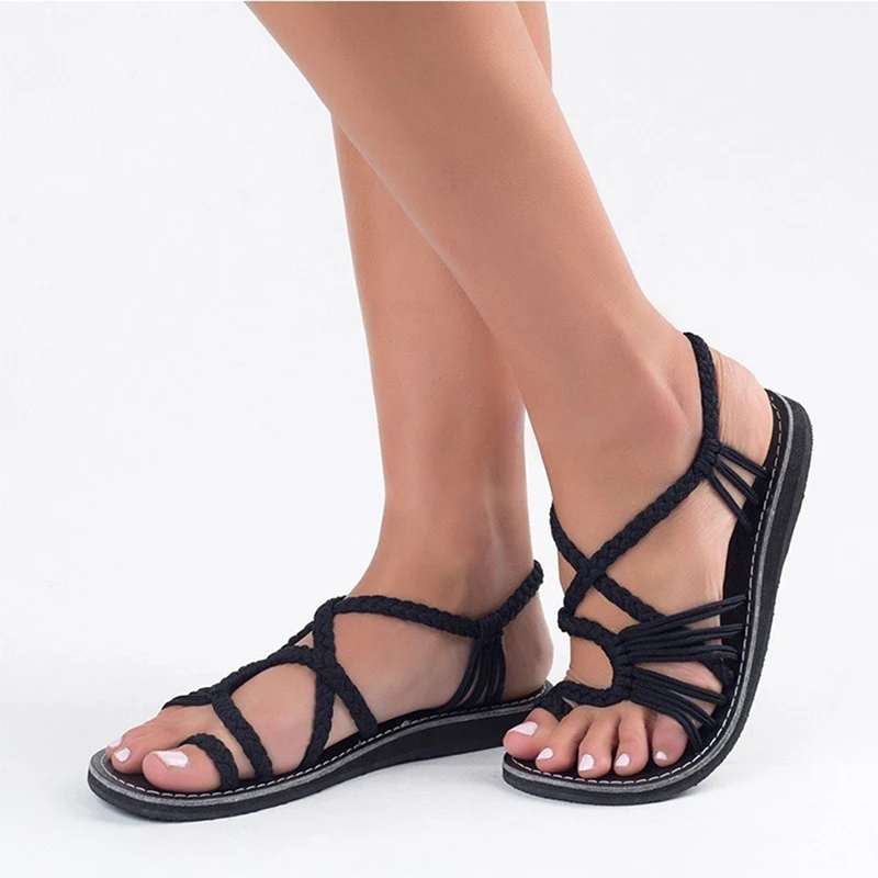2022 Fashion Rome Weaving Women Sandals Open Toe Flats Casual Shoes Summer Ladies Beach Rope Knot Girls Big Size 35-43
2022 Fashion Rome Weaving Women Sandals Open Toe Flats Casual Shoes Summer Ladies Beach Rope Knot Girls Big Size 35-43