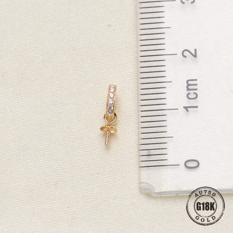 Luxury genuine G18K Gold Accessories Fashion Pearl Pendant Settings Findings Pendant Mountings Women Accessories Female Jewwelry
Luxury genuine G18K Gold Accessories Fashion Pearl Pendant Settings Findings Pendant Mountings Women Accessories Female Jewwelry