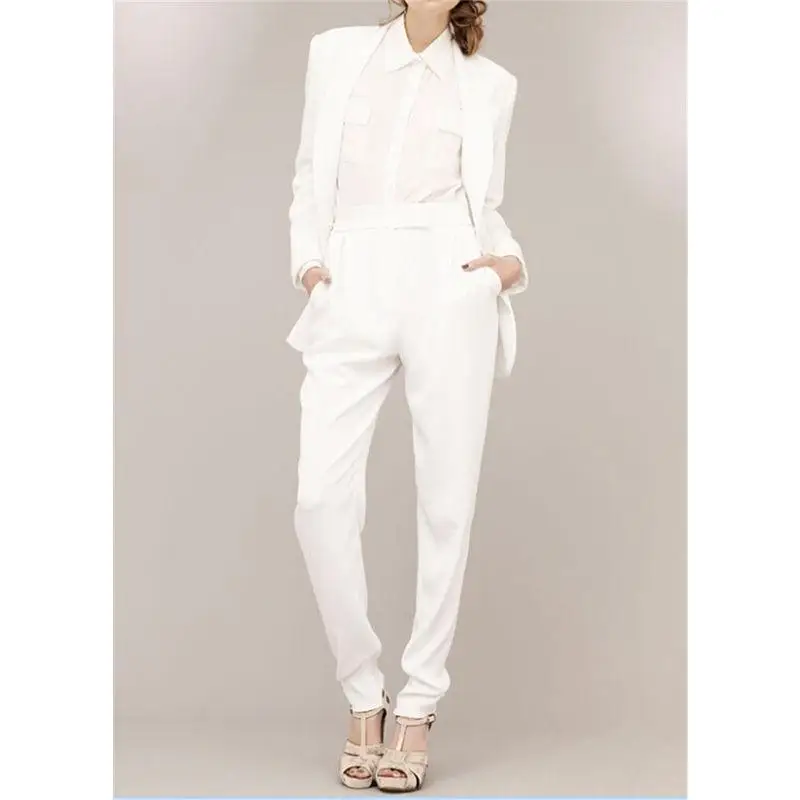 White Ladies Spring Comfort Pants Suit 2 Piece Custom Made Women Business Party Office Outfits B319
White Ladies Spring Comfort Pants Suit 2 Piece Custom Made Women Business Party Office Outfits B319