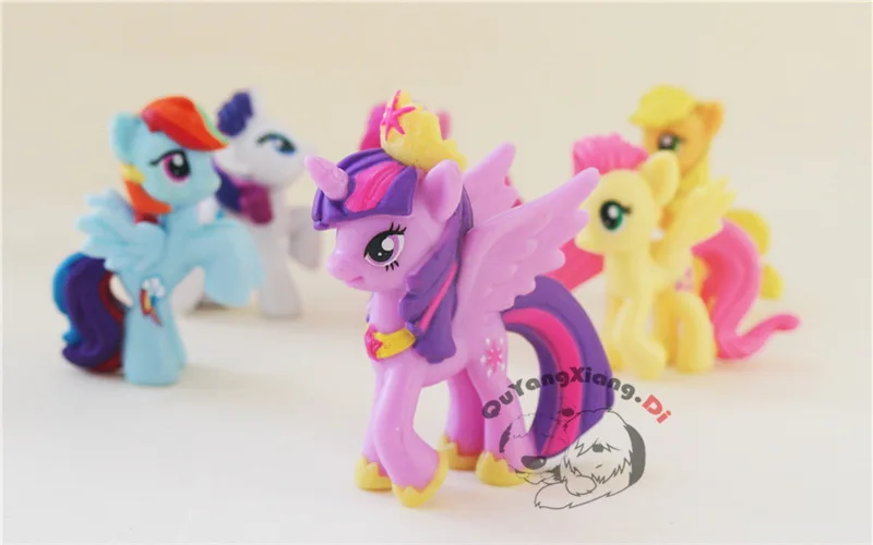 6pcs/lot Action Figures 5cm Horse Doll Six characters Toys Rarity&Rainbow Dash&Twilight Sparkle&Fluttershy&Applejack&Pinkie pie
6pcs/lot Action Figures 5cm Horse Doll Six characters Toys Rarity&Rainbow Dash&Twilight Sparkle&Fluttershy&Applejack&Pinkie pie