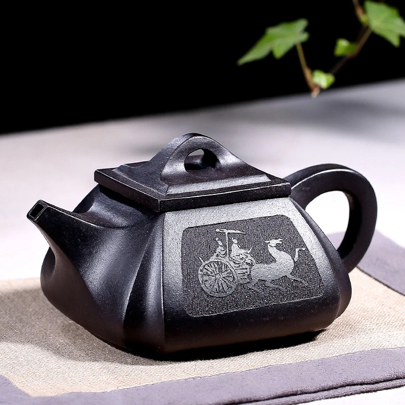 290cc Authentic Yixing Teapot Master Handmade Shi Piao Quartet Stone Scoop Pot Chinese Purple Clay Kung Fu Tea Set Brew Tea Pot
290cc Authentic Yixing Teapot Master Handmade Shi Piao Quartet Stone Scoop Pot Chinese Purple Clay Kung Fu Tea Set Brew Tea Pot