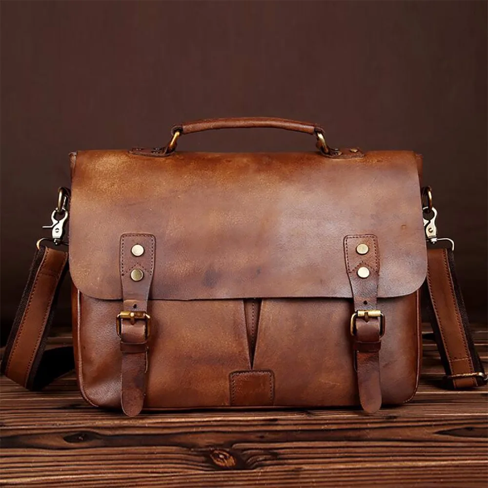 Men Oil Wax Cowhide Handbag Tote Briefcase Bags Retro Male Computer Business Genuine Leather Shoulder Messenger Top Handle Bag
Men Oil Wax Cowhide Handbag Tote Briefcase Bags Retro Male Computer Business Genuine Leather Shoulder Messenger Top Handle Bag