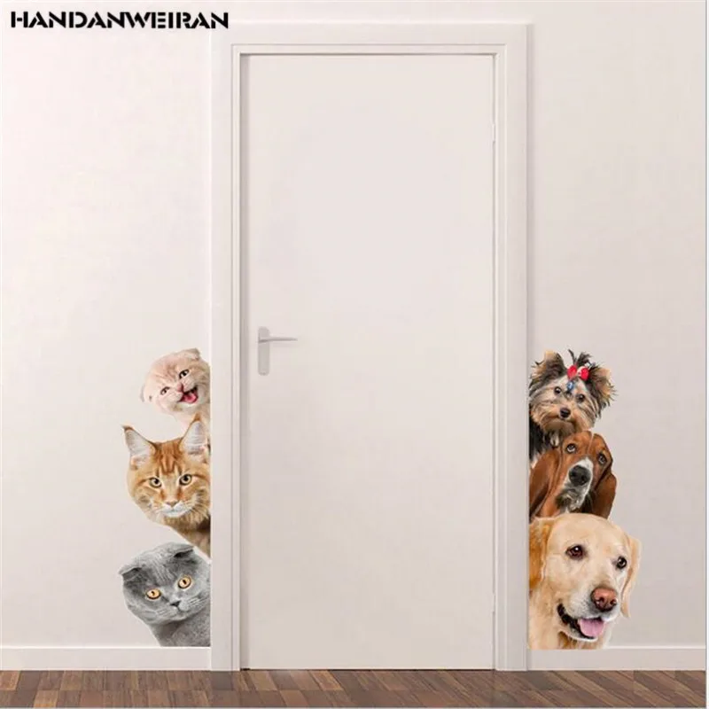 Funny 3D Dog Cat Animal Wall Decoration Stickers For The Door Cute Animal Wall Sticker Home Decoration Stickers For Kid Room
Funny 3D Dog Cat Animal Wall Decoration Stickers For The Door Cute Animal Wall Sticker Home Decoration Stickers For Kid Room