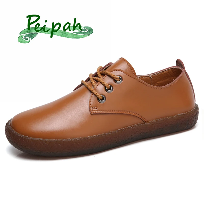 Женские весенние туфли PEIPAH 2019 из натуральной кожи, с закрытым носком, для студентов, на плоской подошве, однотонные, в британском стиле, мягк... 
Женские весенние туфли PEIPAH 2019 из натуральной кожи, с закрытым носком, для студентов, на плоской подошве, однотонные, в британском стиле, мягк...