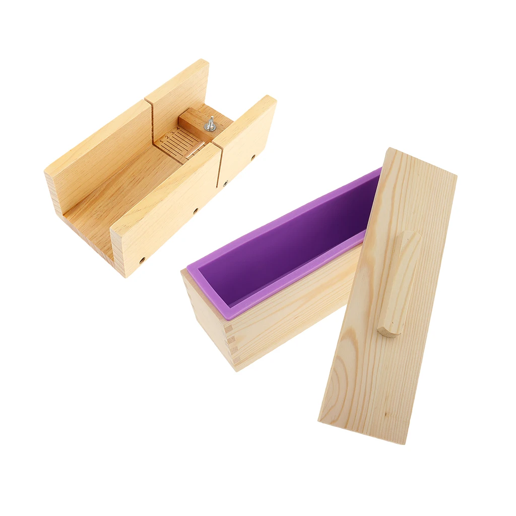 Wooden Lid Box Silicone Mold Soap Making Tools & Adjustable Wooden Loaf Cutter Cutting Box for DIY Handmade Soap Craft Kit
Wooden Lid Box Silicone Mold Soap Making Tools & Adjustable Wooden Loaf Cutter Cutting Box for DIY Handmade Soap Craft Kit