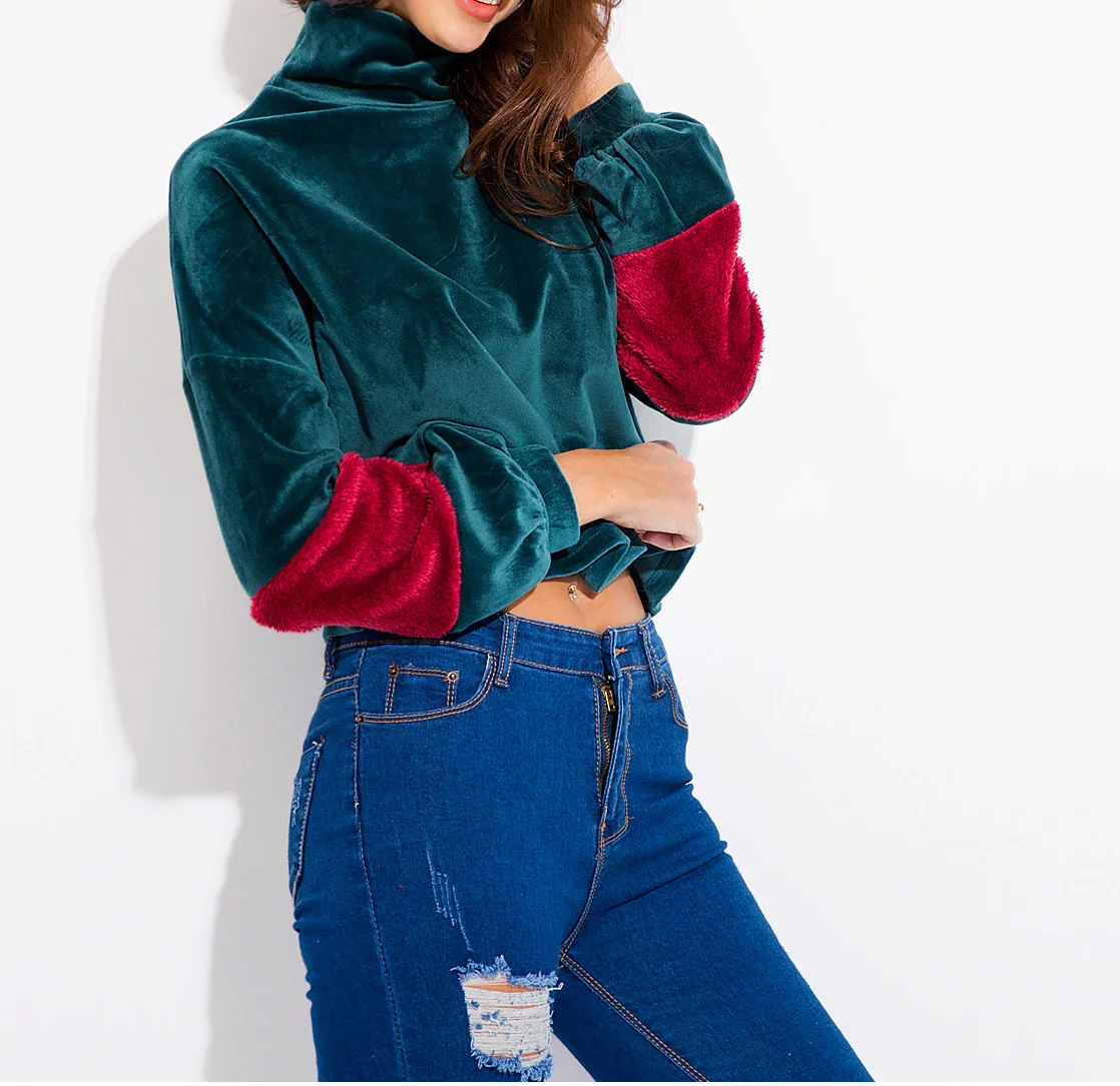 Woman Base Shirt 2019 New Fashion Woman Contrast Color Green And Red Long Sleeve Shirt Autumn Ladies Elegant Short Tops Shirt
Woman Base Shirt 2019 New Fashion Woman Contrast Color Green And Red Long Sleeve Shirt Autumn Ladies Elegant Short Tops Shirt