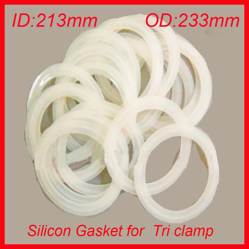New Silicon Gasket sealing f Tri Clover clamp Ferrule ID 213mm OD 233mm 10pcs/lot Food Grade High Temperature Brewer Hardware
New Silicon Gasket sealing f Tri Clover clamp Ferrule ID 213mm OD 233mm 10pcs/lot Food Grade High Temperature Brewer Hardware