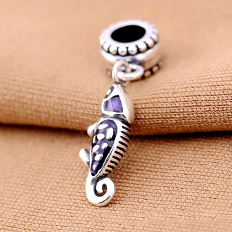 DIY Fashion Animal Silver Jewelry Design 925 Pure Silver Purple Enamel Chameleon Charm beads Fit Original Pandora Bracelet
DIY Fashion Animal Silver Jewelry Design 925 Pure Silver Purple Enamel Chameleon Charm beads Fit Original Pandora Bracelet