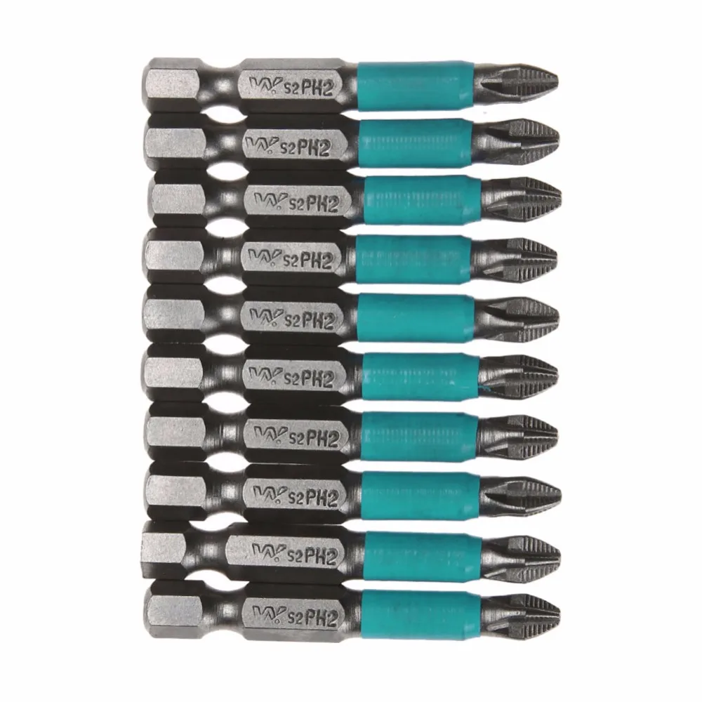 10pcs/lot 1/4 Cross Bit Drill Head Screwdriver Bill Anti Slip Hand Tools 50mm PH2 Phillips Magnetic S2 Cross-screwdrivers Bits
10pcs/lot 1/4 Cross Bit Drill Head Screwdriver Bill Anti Slip Hand Tools 50mm PH2 Phillips Magnetic S2 Cross-screwdrivers Bits