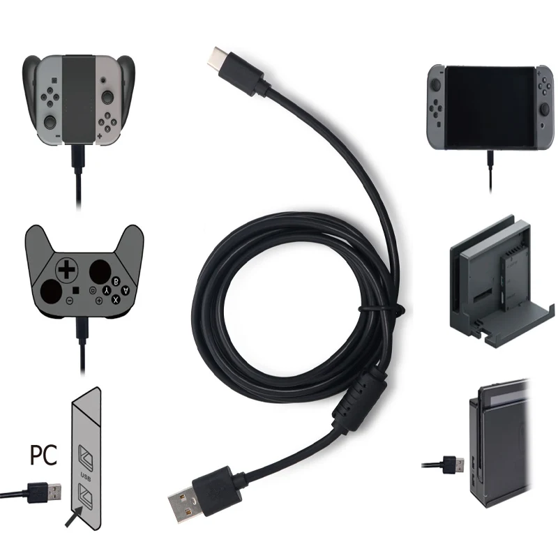 1.8M For Nintend Switch NS Console Type C Fast Charge Charging Cable USB 3.0 Interface Data Sync Cable Cord Power Supply DC5V 
1.8M For Nintend Switch NS Console Type C Fast Charge Charging Cable USB 3.0 Interface Data Sync Cable Cord Power Supply DC5V