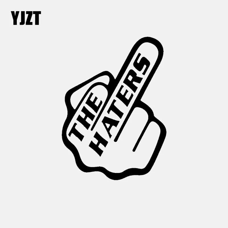 YJZT 10CM*13.5CM THE HATERS Car Sticker Middle Finger Vinyl Decal Black/Silver C3-1978
YJZT 10CM*13.5CM THE HATERS Car Sticker Middle Finger Vinyl Decal Black/Silver C3-1978