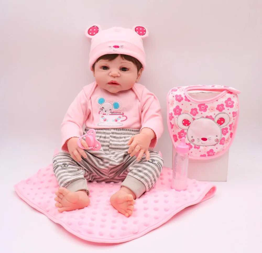 New arrival 56CM lovely Full Body Silicone Girl Reborn Baby Doll Toy Lifelike Newborn Babies Princess Dolls Bebe Reborn
New arrival 56CM lovely Full Body Silicone Girl Reborn Baby Doll Toy Lifelike Newborn Babies Princess Dolls Bebe Reborn