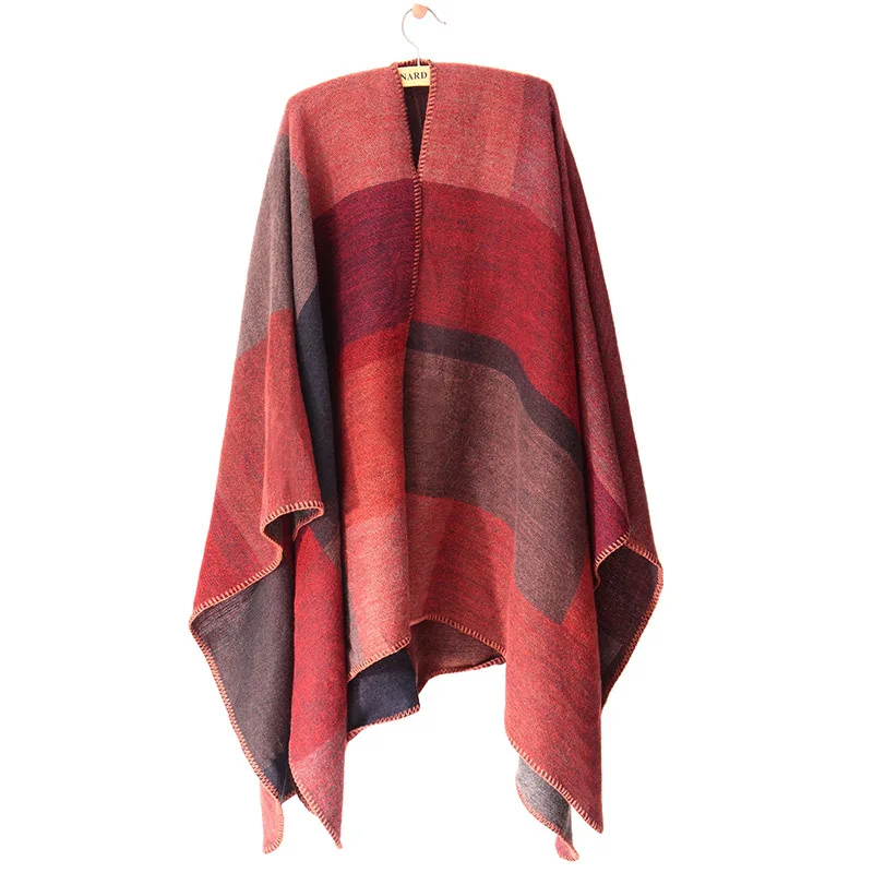 VOHIO Echarpe Autumn and winter imitation cashmere scarf lady warm shawl dual purpose European American long large cape shawl
VOHIO Echarpe Autumn and winter imitation cashmere scarf lady warm shawl dual purpose European American long large cape shawl