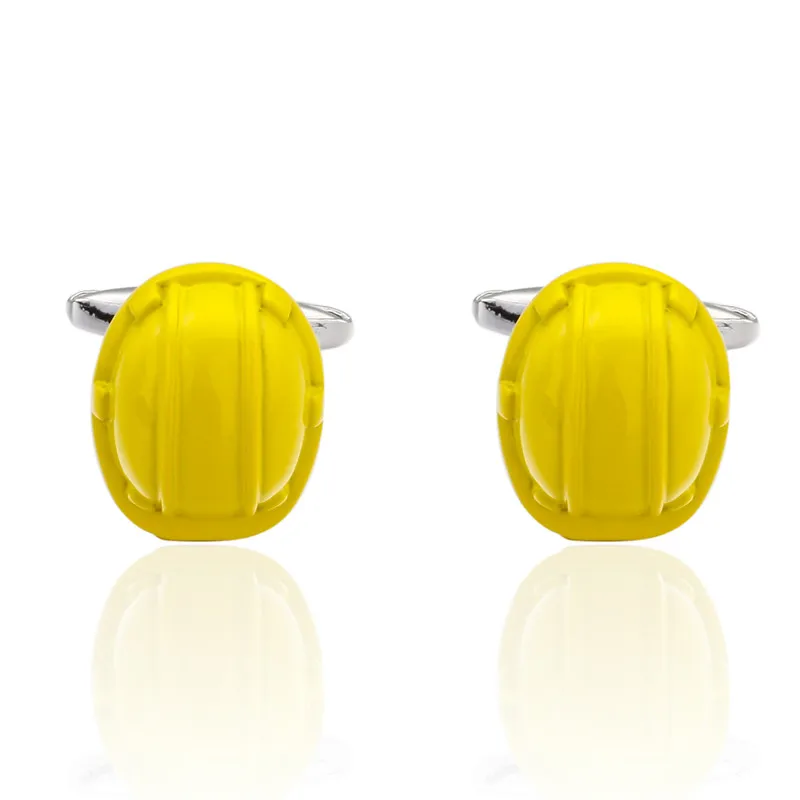 HYX Luxury Fashion cufflinks for mens Brand cuff buttons cuff links High Quality Yellow safety helmet abotoaduras Jewelry
HYX Luxury Fashion cufflinks for mens Brand cuff buttons cuff links High Quality Yellow safety helmet abotoaduras Jewelry