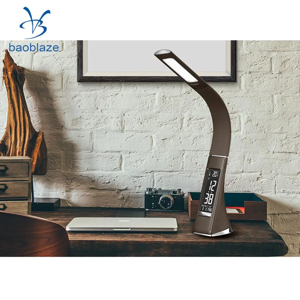 6W Dimmable светодиодный Складная Аккумуляторная Настольная лампа для чтения кожаный светильник/w Будильник Календарь температуры
6W Dimmable светодиодный Складная Аккумуляторная Настольная лампа для чтения кожаный светильник/w Будильник Календарь температуры