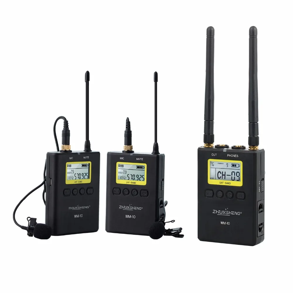 ZhuoSheng WM 10 беспроводной петличный XLR микрофон для Canon Nikon Sony Panasonic плечевой