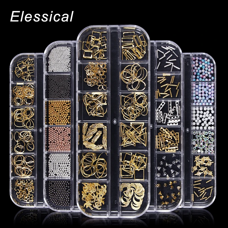 ELESSICAL 12 Grids Copper Nail Rivets AB Rhinestone Punk Metal Nails Accessories Chain Mermaid Bead Micro 3D Nail Art Decoration
ELESSICAL 12 Grids Copper Nail Rivets AB Rhinestone Punk Metal Nails Accessories Chain Mermaid Bead Micro 3D Nail Art Decoration