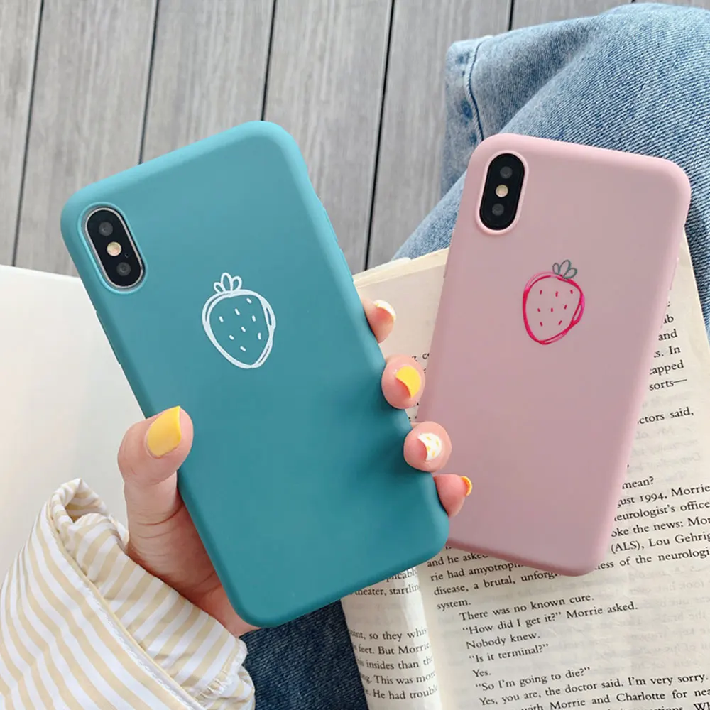 Plain Case Soft TPU Cover For iPhone 8 Plus 7 Plus X XR XS Xs Max Cases For iPhone 6S Plus 6 Plus Cute Strawberry Phone Case
Plain Case Soft TPU Cover For iPhone 8 Plus 7 Plus X XR XS Xs Max Cases For iPhone 6S Plus 6 Plus Cute Strawberry Phone Case