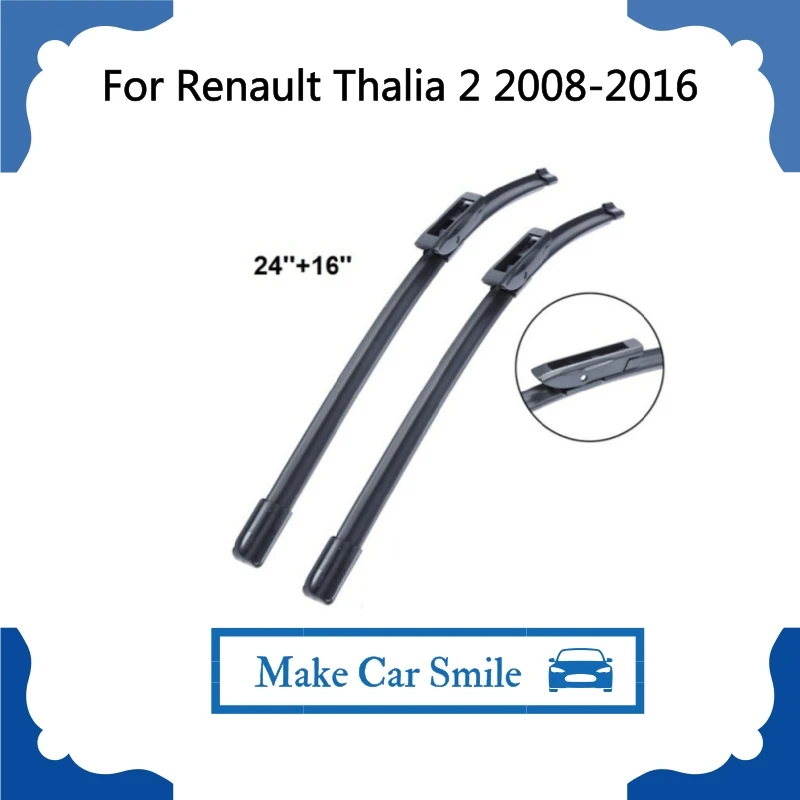 Стеклоочиститель для Renault Thalia 2 2008-2016 24 ''+ 16'', высококачественные автомобильные аксессуары, Стеклоочистители
Стеклоочиститель для Renault Thalia 2 2008-2016 24 ''+ 16'', высококачественные автомобильные аксессуары, Стеклоочистители