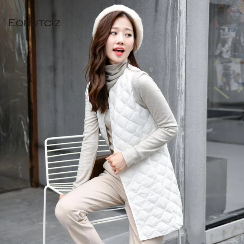 EORUTCIZ Autumn Long Down Women Vest Plus Size 3XL Ultra Light Jacket Sleeveless Waistcoat Winter Vintage Coat LM513
EORUTCIZ Autumn Long Down Women Vest Plus Size 3XL Ultra Light Jacket Sleeveless Waistcoat Winter Vintage Coat LM513