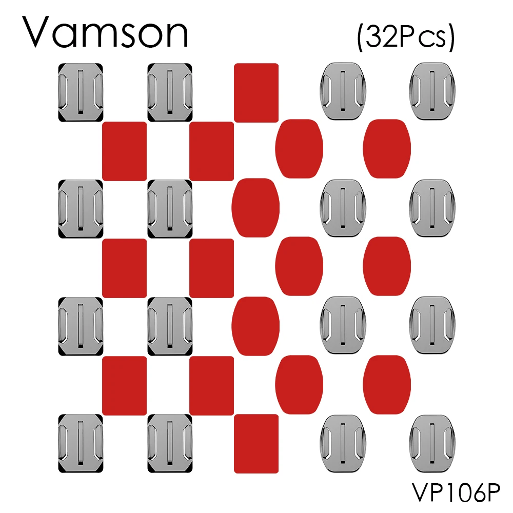 Vamson for Gopro Accessories Mount 16 pcs Flat Curved Mount 16pcs Adhesive for GoPro Hero 5 4 3 for Xiaomi for SJ4000 VP106P
Vamson for Gopro Accessories Mount 16 pcs Flat Curved Mount 16pcs Adhesive for GoPro Hero 5 4 3 for Xiaomi for SJ4000 VP106P