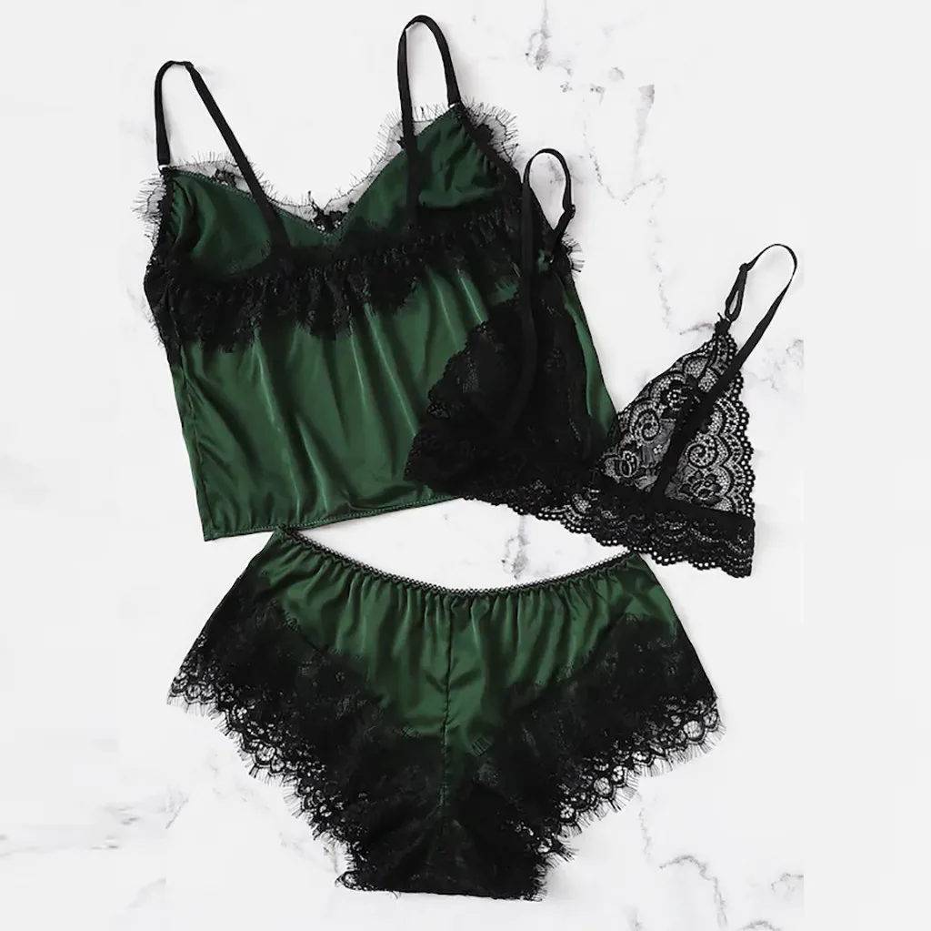 MIARHB Nightwear For Women Female Sexy Pajamas Pyjamas Satin Tops Pants Lace Bras Sleepwear Sets Strapless Sleeveless Pijamas
MIARHB Nightwear For Women Female Sexy Pajamas Pyjamas Satin Tops Pants Lace Bras Sleepwear Sets Strapless Sleeveless Pijamas