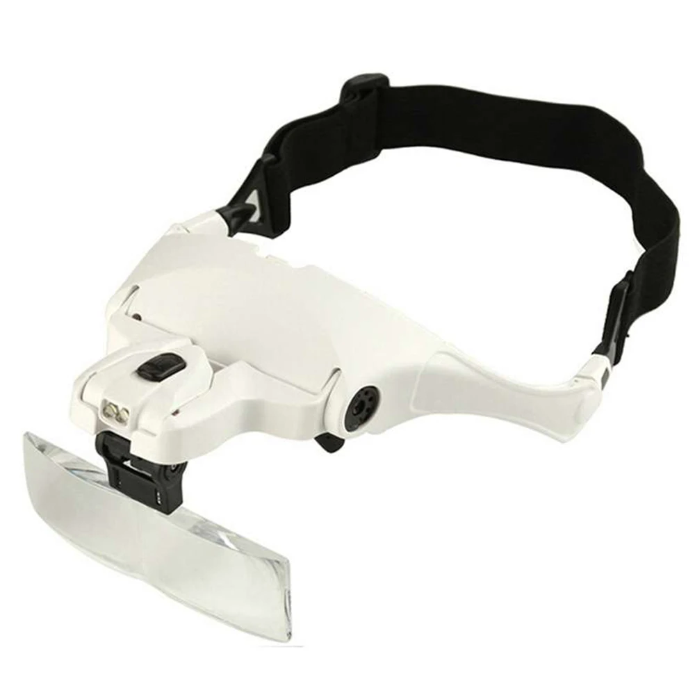 Head Mount Magnifier with LED Head Light Bracket and Headband 5 Replaceable and Interchangeable Lenses: 1.0X, 1.5X, 2.0X, 2.5X,3
Head Mount Magnifier with LED Head Light Bracket and Headband 5 Replaceable and Interchangeable Lenses: 1.0X, 1.5X, 2.0X, 2.5X,3