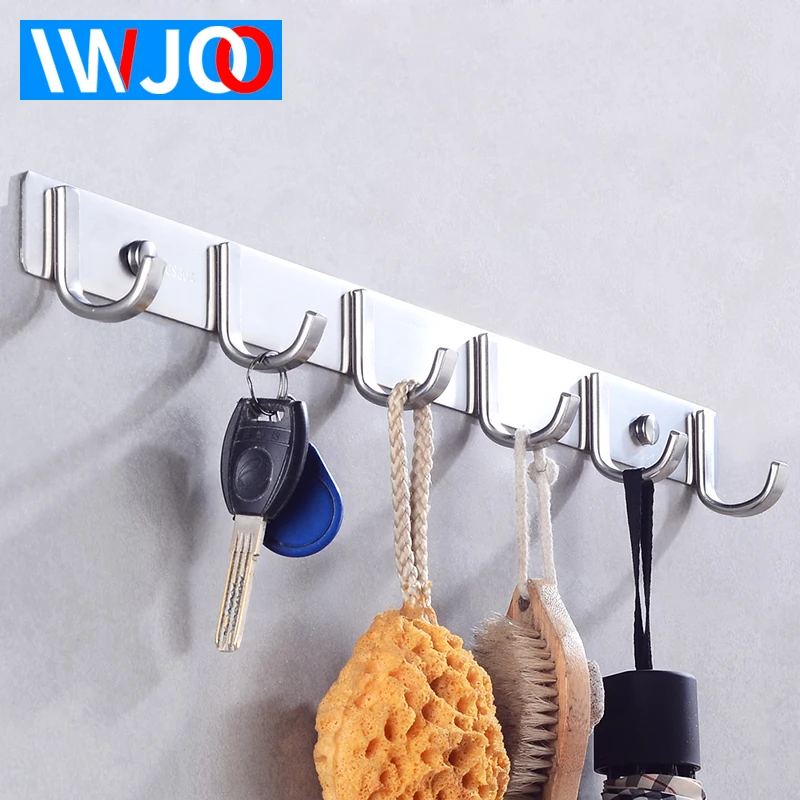 Robe Hooks Key Stainless Steel Towel Hook Bathroom Hat Bag Coat Hook Rack Wall Mounted Clothes Hook Hangers Bathroom Hardware
Robe Hooks Key Stainless Steel Towel Hook Bathroom Hat Bag Coat Hook Rack Wall Mounted Clothes Hook Hangers Bathroom Hardware