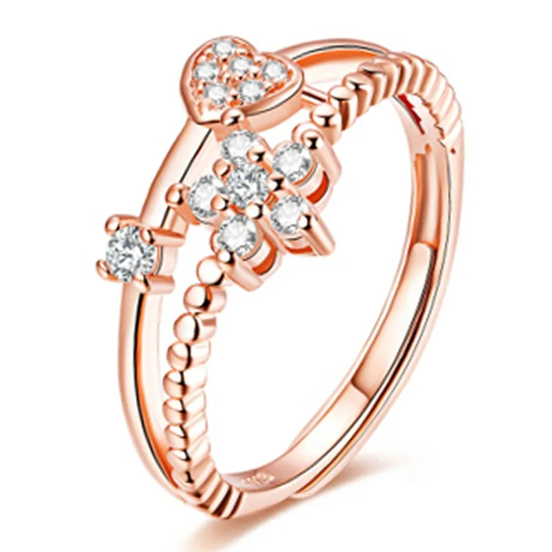 PINKSEE Top Quality Flower Heart Finger Rings Adjustable For Women Party Club Crystal Middle Ring Elegant Jewelry
PINKSEE Top Quality Flower Heart Finger Rings Adjustable For Women Party Club Crystal Middle Ring Elegant Jewelry