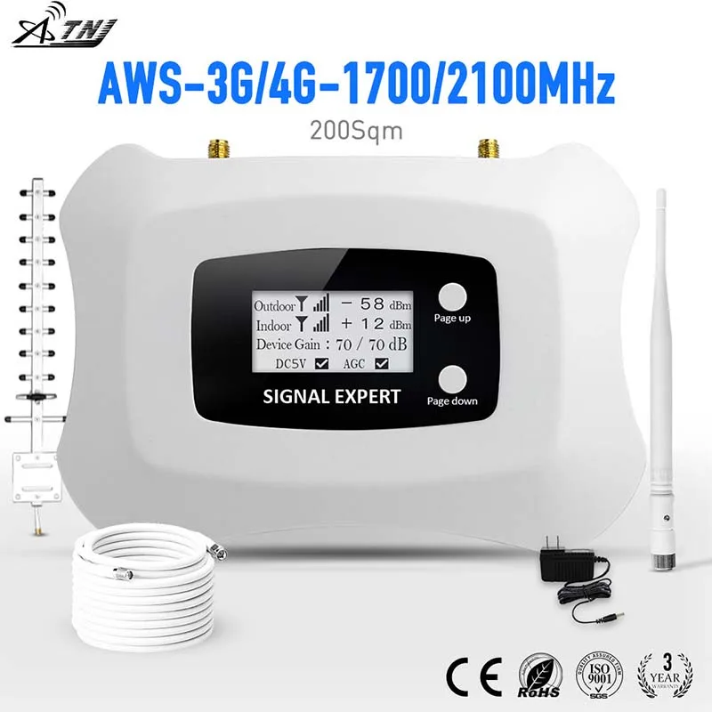 Best price!! global frequency AWS1700mhz 3g 4g smart mobile signal booster3g4g cellular repeater amplifier with Yagi for America
Best price!! global frequency AWS1700mhz 3g 4g smart mobile signal booster3g4g cellular repeater amplifier with Yagi for America