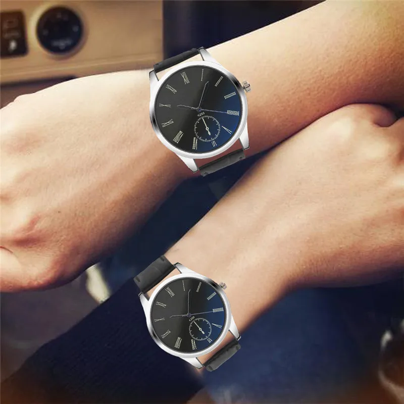 Couple Watch Simulation Casual Black Leather Strap Fashion Women's Watch Simple Business Slim Sports Outdoor Gift A1
Couple Watch Simulation Casual Black Leather Strap Fashion Women's Watch Simple Business Slim Sports Outdoor Gift A1