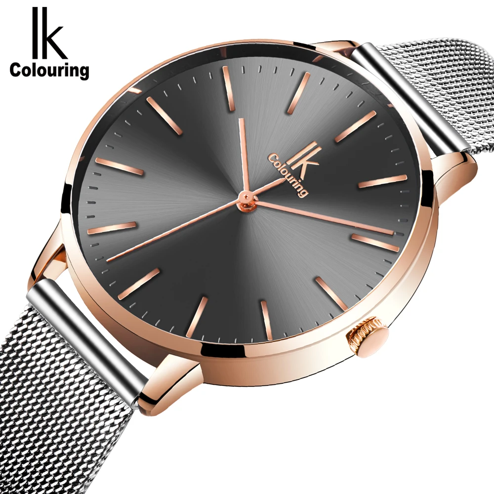 IK Colouring Ladies Quartz Wristwatch Slim Case Women Watch Mesh Stainless Steel Band Montre Femme
IK Colouring Ladies Quartz Wristwatch Slim Case Women Watch Mesh Stainless Steel Band Montre Femme