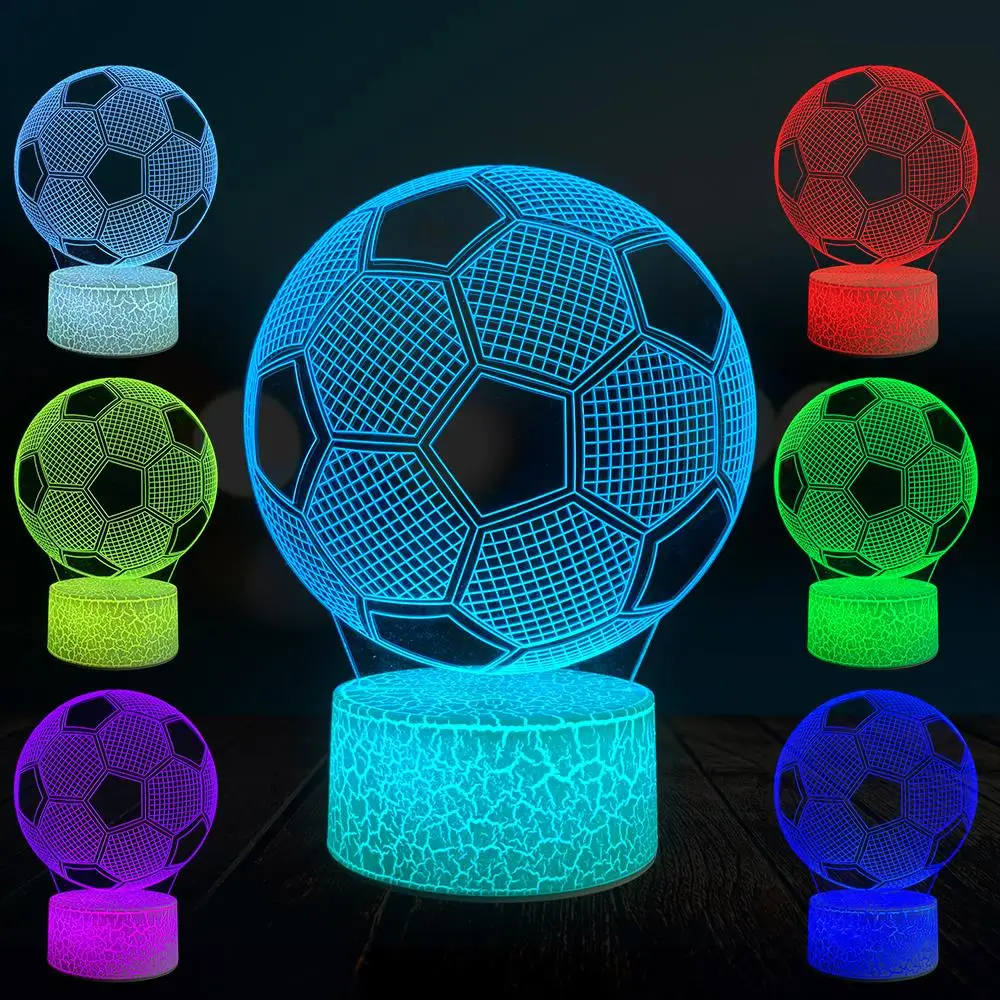 Новая футбольная 3D Светодиодная лампа трещина база ночной Светильник RGB многоцветный теплый белый Иллюзия настроение Детский мальчик пода...
Новая футбольная 3D Светодиодная лампа трещина база ночной Светильник RGB многоцветный теплый белый Иллюзия настроение Детский мальчик пода...