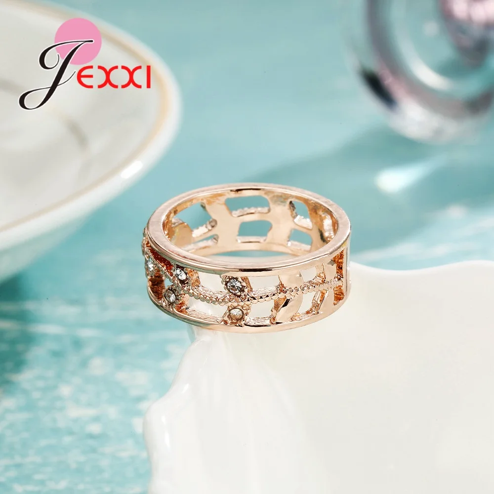 Оригинальный фирменный дизайн модное кольцо с отверстиями цвета розового золота