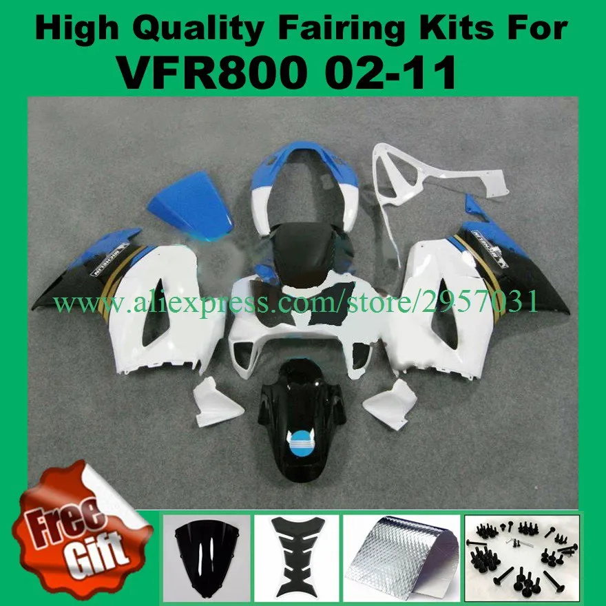 Free screws For Honda VFR 800 2002 2003 2004 2005 - 2010 2011 2012 ABS Plastic motorcycle White Blue S32523 Fairing Kit
Free screws For Honda VFR 800 2002 2003 2004 2005 - 2010 2011 2012 ABS Plastic motorcycle White Blue S32523 Fairing Kit